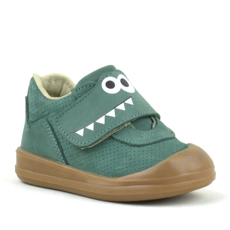 Rakerplus Dino Genuine Leather Green High-Top Baby Shoes - Rakerplus