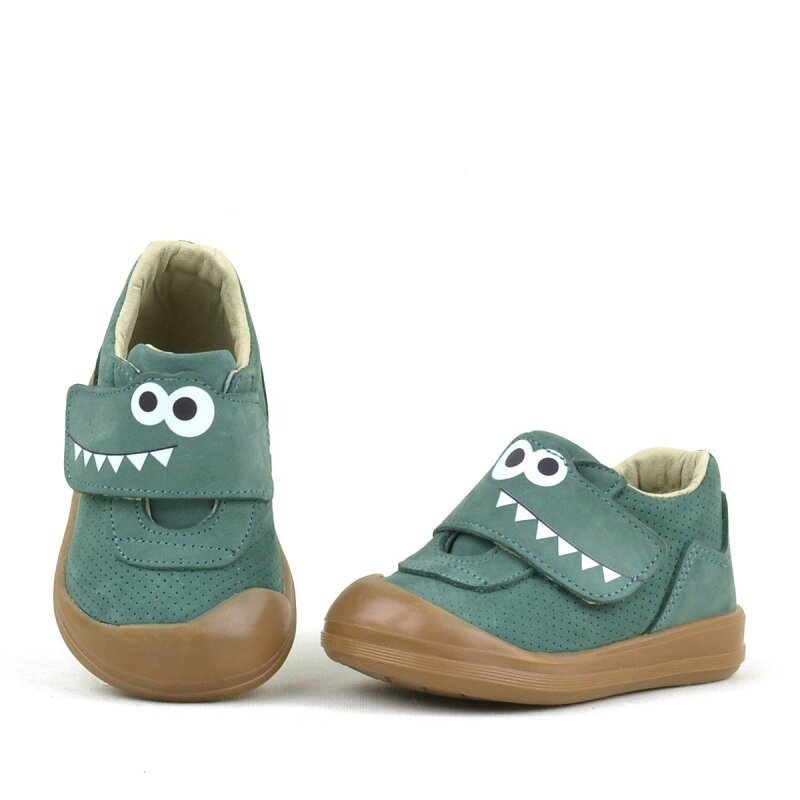 حذاء أطفال راكر بلاس دينو من الجلد الطبيعي باللون الأخضر ذو الرقبة العالية - 3