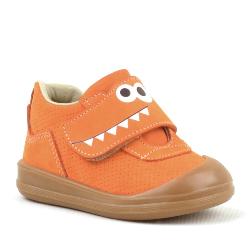 Rakerplus Dino Genuine Leather Orange High-Top Baby Shoes - Rakerplus