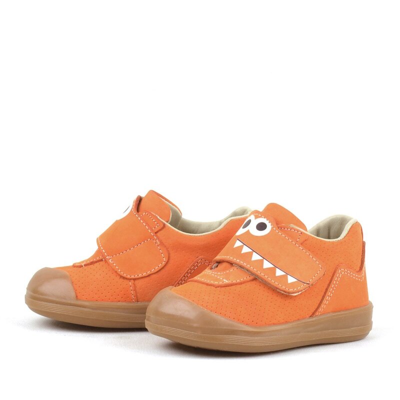 حذاء أطفال راكر بلاس دينو برتقالي اللون من الجلد الطبيعي ذو الرقبة العالية - 5