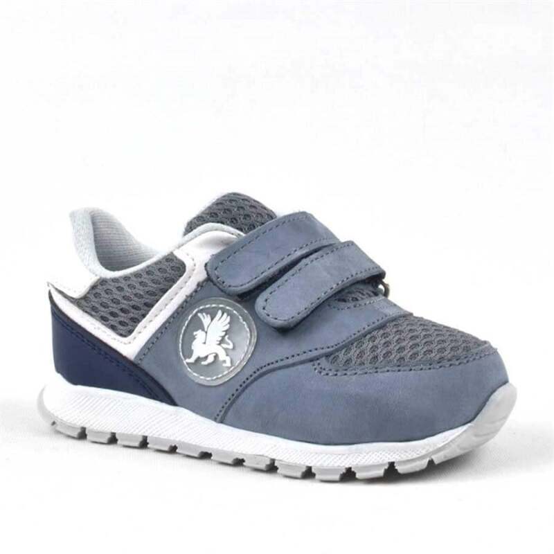 Rakerplus Genuine Leather Grey Velcro Baby Boy Sports Shoes - Rakerplus