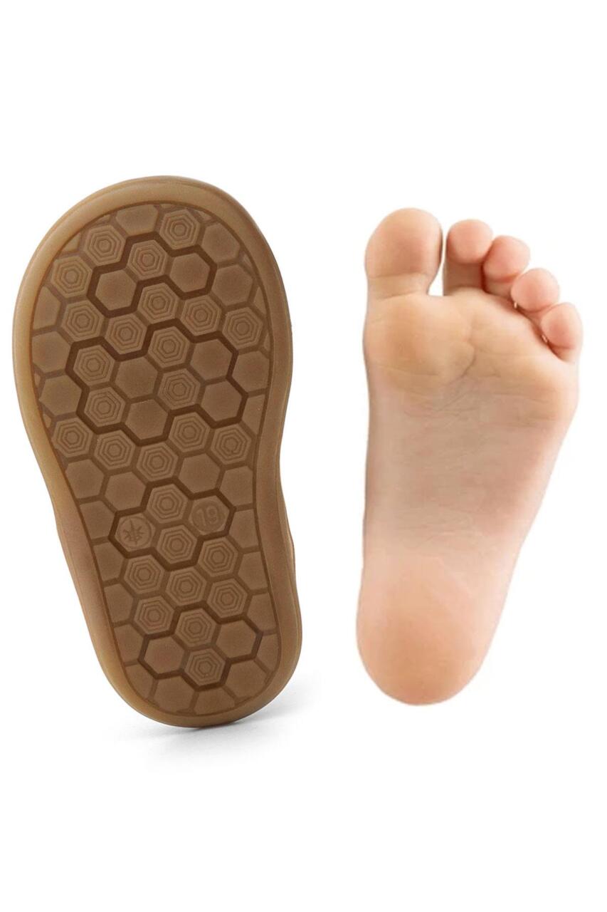 Rakerplus Shaun Hakiki Deri Siyah Taba Cırtlı Anatomik Bebek Sandalet - 5