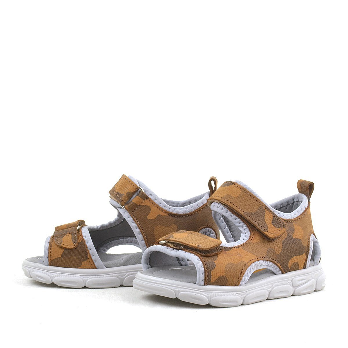 Rakerplus Wisps Genuine Leather Tan Camouflage Baby Sandals - 5