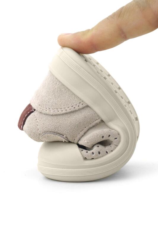 Rakerplus Shaun Hakiki Deri Lila Mor Cırtlı Anatomik Bebek Sandalet - 9