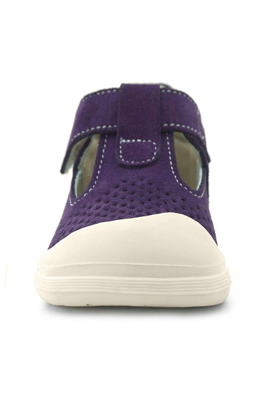 Rakerplus Shaun Hakiki Deri Mor Beyaz Cırtlı Anatomik Bebek Sandalet - 4