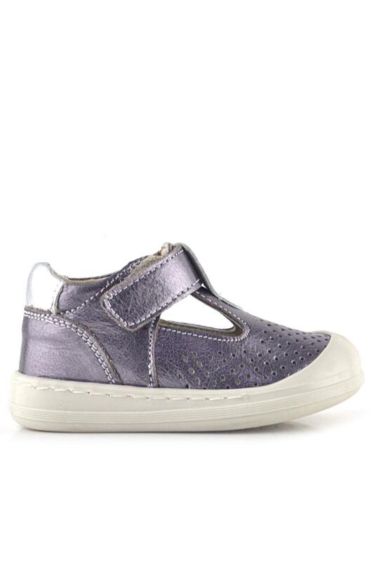 Rakerplus Shaun Hakiki Deri Platin Cırtlı Anatomik Kız Bebek Sandalet - 3