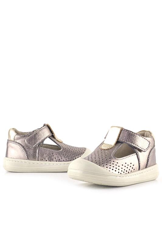 Rakerplus Shaun Hakiki Deri Altın Cırtlı Anatomik Kız Bebek Sandalet - 5