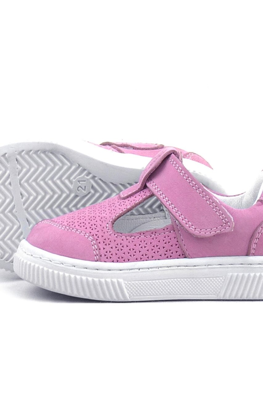 Rakerplus Bheem Hakiki Deri Pembe Cırtlı Bebek Sneaker Sandalet - 4