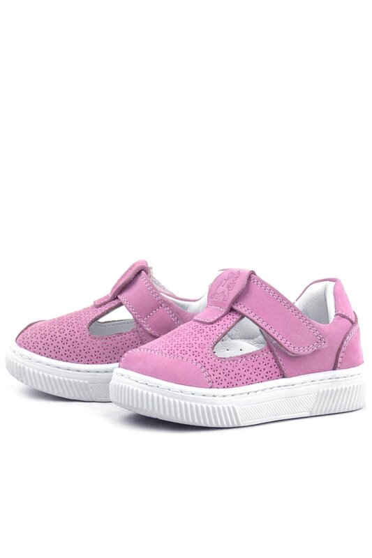 Rakerplus Bheem Hakiki Deri Pembe Cırtlı Bebek Sneaker Sandalet - 6