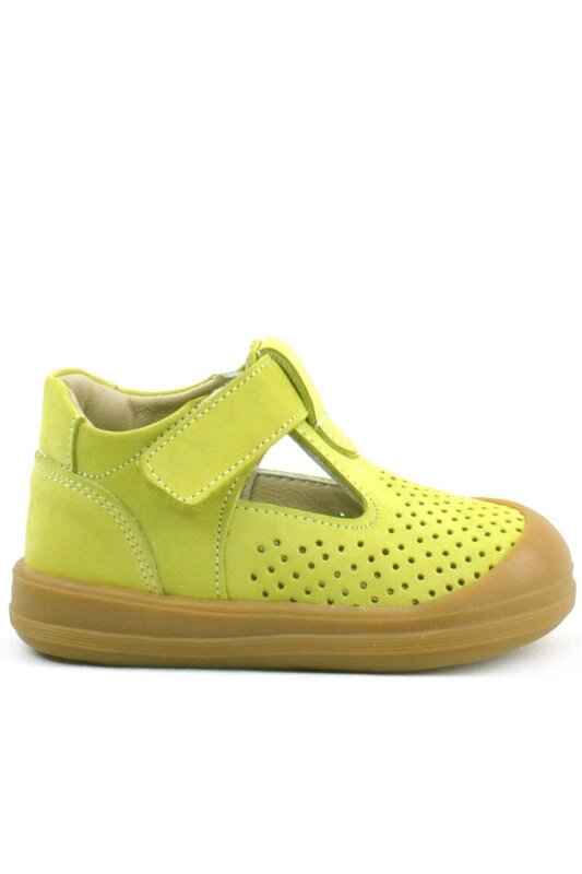 Rakerplus Shaun Hakiki Deri Fıstık Yeşili Cırtlı Anatomik Bebek Sandalet - 2