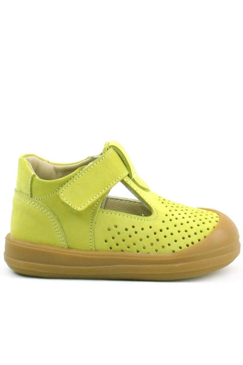 Rakerplus Shaun Hakiki Deri Fıstık Yeşili Cırtlı Anatomik Bebek Sandalet - 2