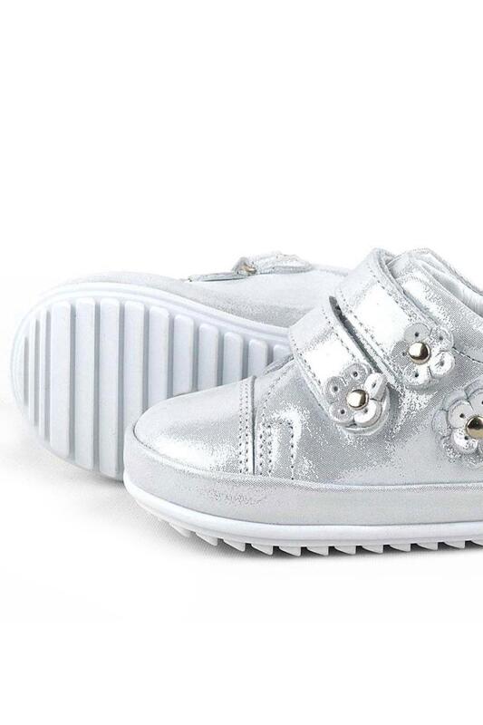 حذاء Rakerplus Limpo من الجلد الطبيعي باللون الفضي بتصميم تشريحي للخطوة الأولى للفتيات الصغيرات - 3