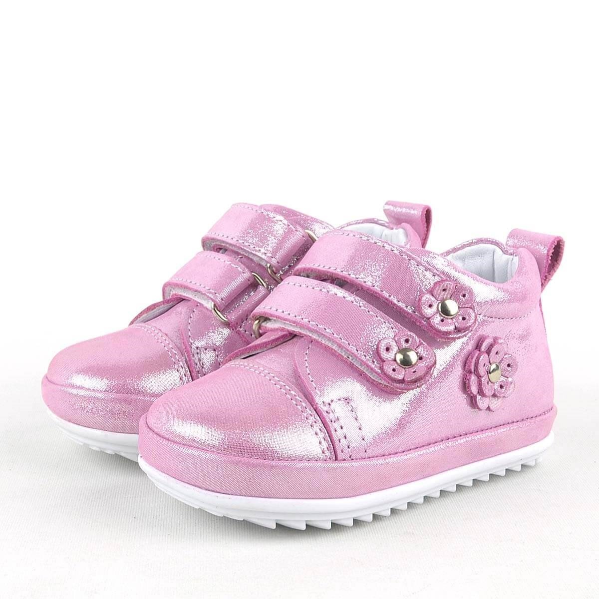 حذاء راكر بلاس ليمبو من الجلد الطبيعي باللون الوردي بتصميم تشريحي للخطوة الأولى للفتيات الصغيرات - 4