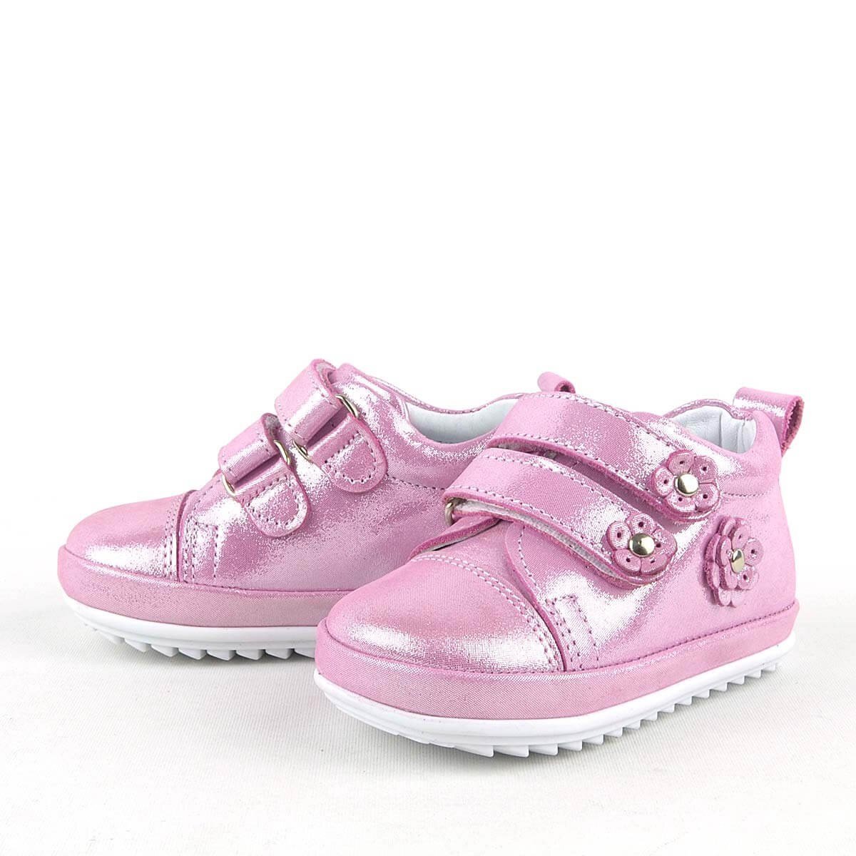 حذاء راكر بلاس ليمبو من الجلد الطبيعي باللون الوردي بتصميم تشريحي للخطوة الأولى للفتيات الصغيرات - 5