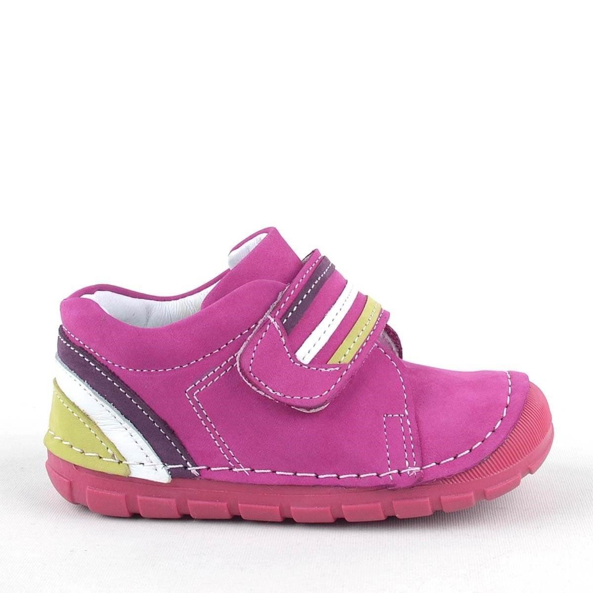 Rakerplus Pilou Hakiki Deri Fuşya Tek Cırtlı İlk Adım Kız Bebek Ayakkabısı - 2