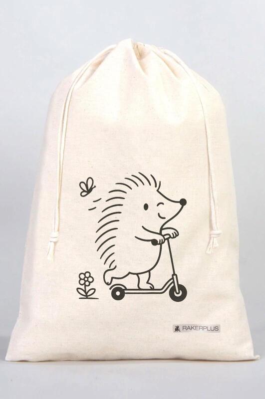 Rakerplus Tbons Özel Tasarım 30x40 cm Ham Bez Büzgülü Ayakkabı Torbası - Rakerplus