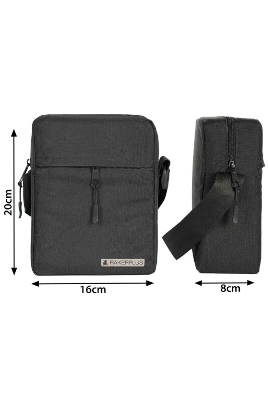 Rakerplus Siyah 20x16x8 cm Unisex Omuz Çantası - 9