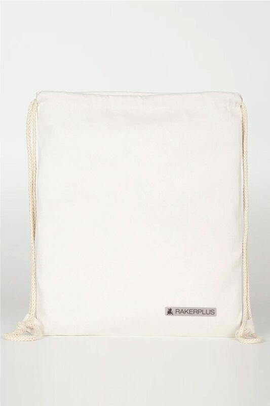 Rakerplus Krem 35x40 cm Unisex Ham Bez Büzgülü Sırt Ayakkabı Çantası - 4