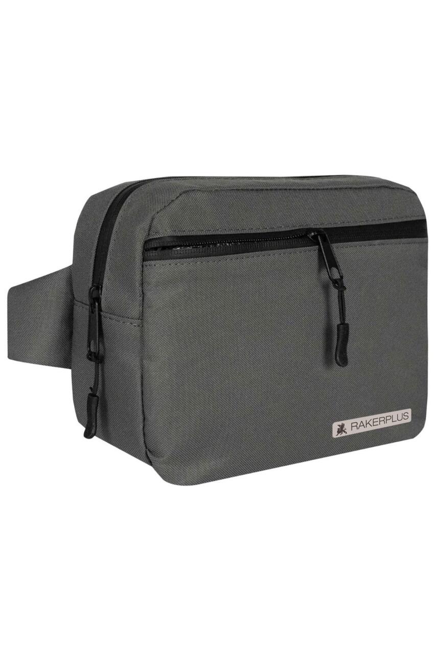 Rakerplus Gri Unisex Minimal 21x15x5 cm Bel ve Göğüs Çantası - 1