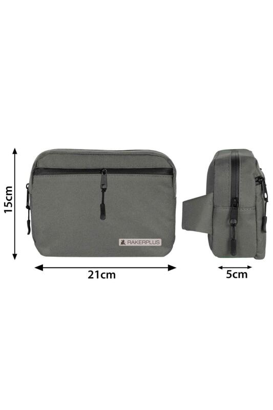 Rakerplus Gri Unisex Minimal 21x15x5 cm Bel ve Göğüs Çantası - 4