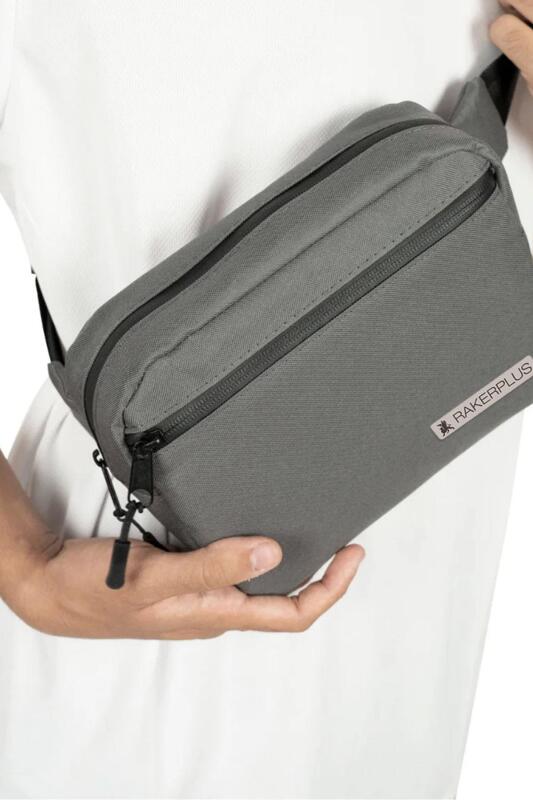 Rakerplus Gri Unisex Minimal 21x15x5 cm Bel ve Göğüs Çantası - 8