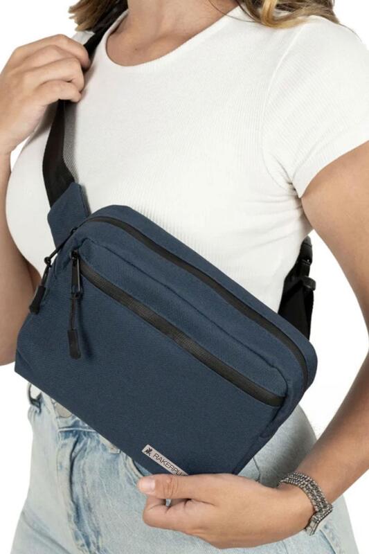 Rakerplus Lacivert Unisex Minimal 21x15x5 cm Bel ve Göğüs Çantası - 5