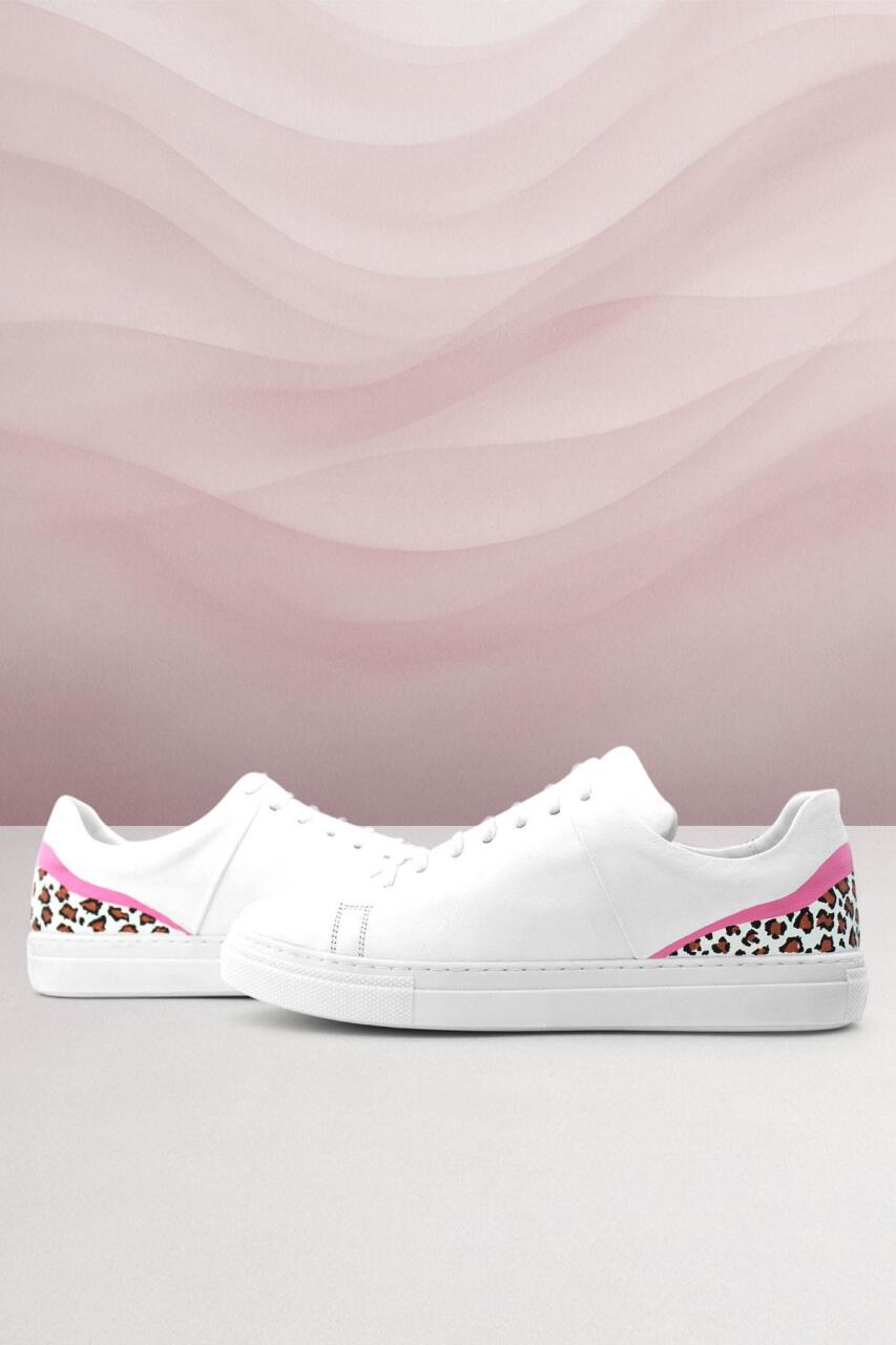 Rakerplus Tbons Özel Tasarım Beyaz Hakiki Deri Kadın Bağcıklı Sneaker Ayakkabı - 1