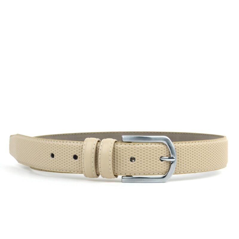 Krem Klasik Metal Tokalı Erkek Çocuk Kemer - Rakerplus