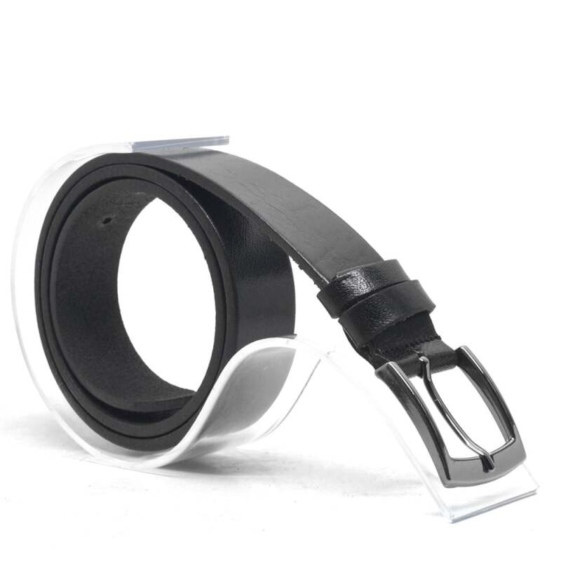 Rakerplus Hakiki Deriden Siyah Casual Erkek Çocuk Kemer - Rakerplus