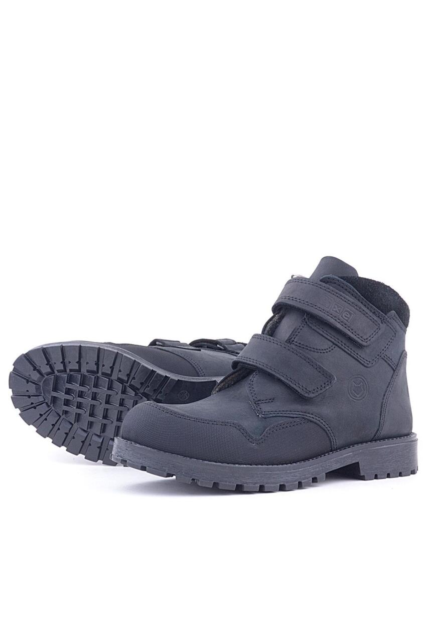 Rakerplus Pixel Hakiki Deri Siyah Nubuk Cırtlı Erkek Çocuk Bot - 6