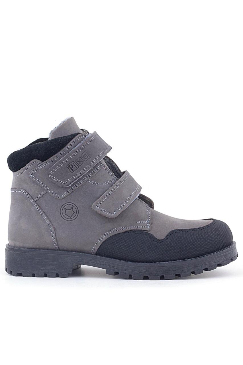 Rakerplus Pixel Genuine Leather Grey Velcro Boys' Boots - 2