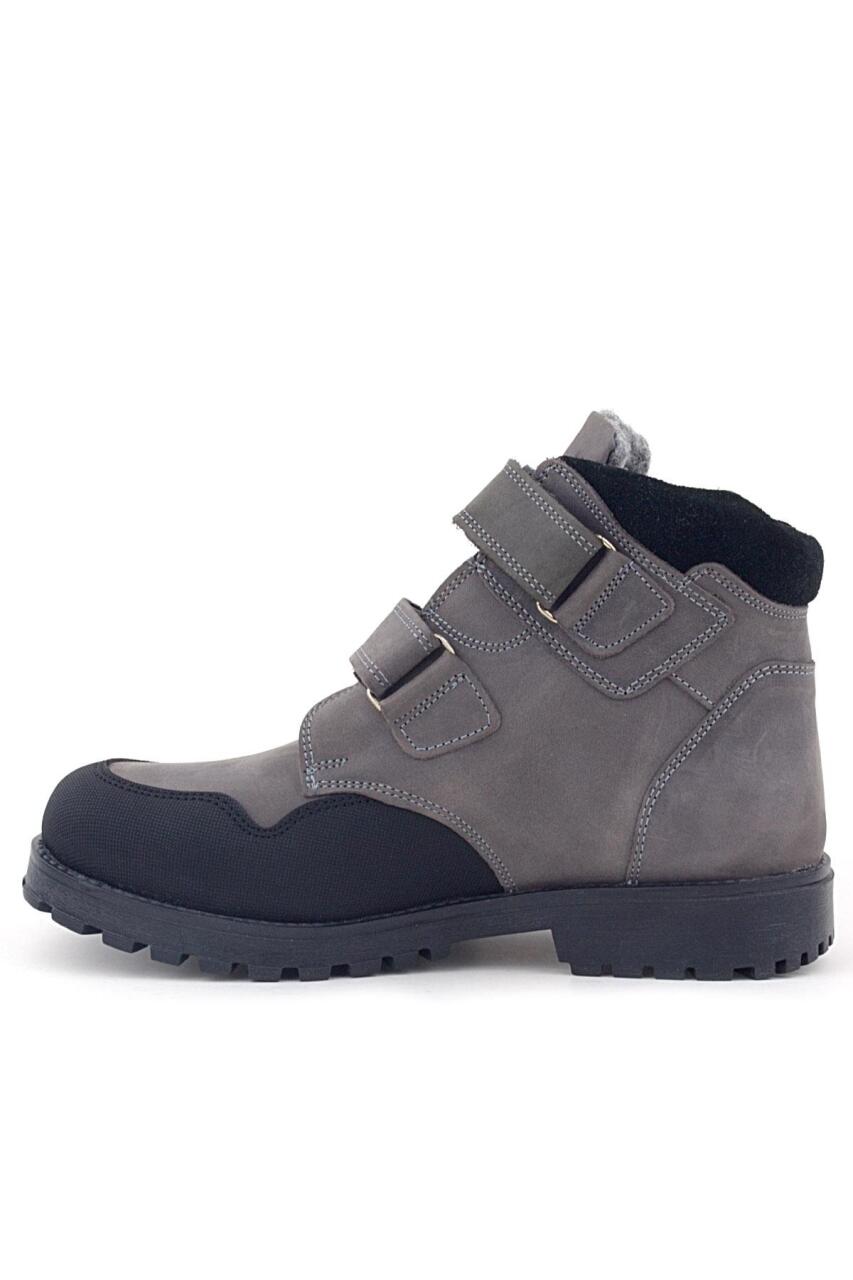 Rakerplus Pixel Genuine Leather Grey Velcro Boys' Boots - 4