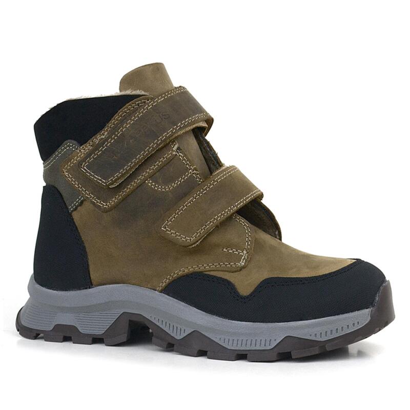 Rakerplus Trekking Genuine Leather Brown Velcro Boys' Boots - Rakerplus