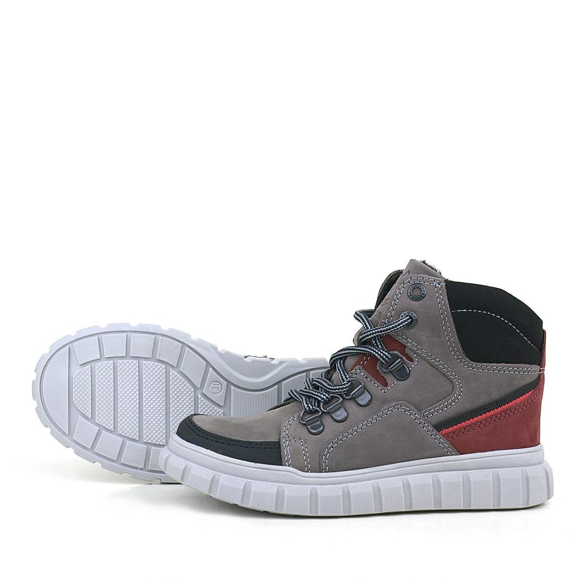 Rakerplus Hakiki Deri Gri Fermuarlı Erkek Çocuk Bot - 5