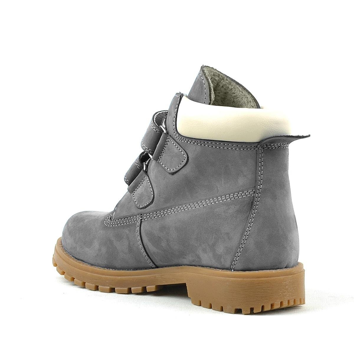 Rakerplus Neson Genuine Leather Grey Velcro Kids' Boots - 3