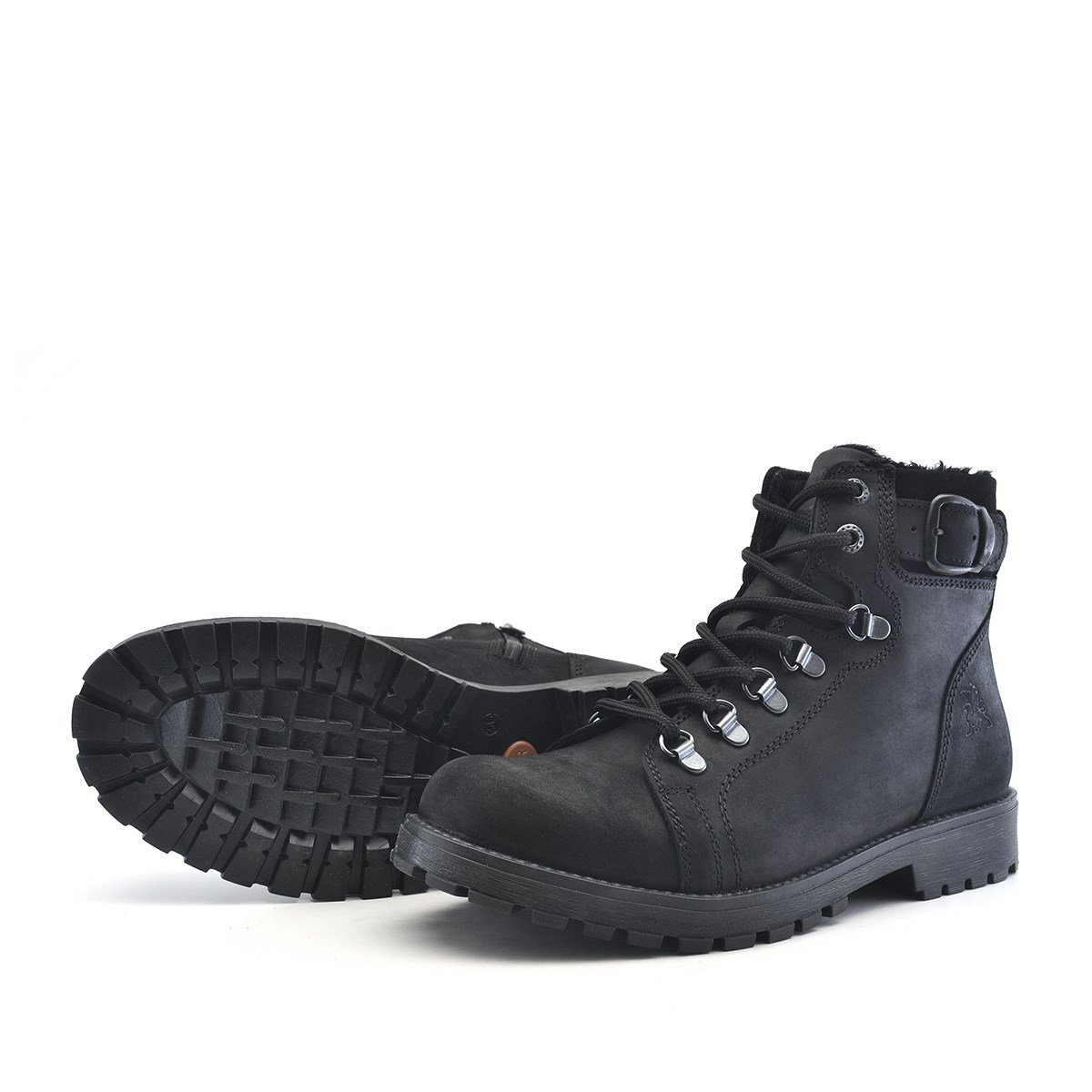 حذاء أطفال راكر بلاس غريفون من الجلد الطبيعي بسحاب أسود - 5