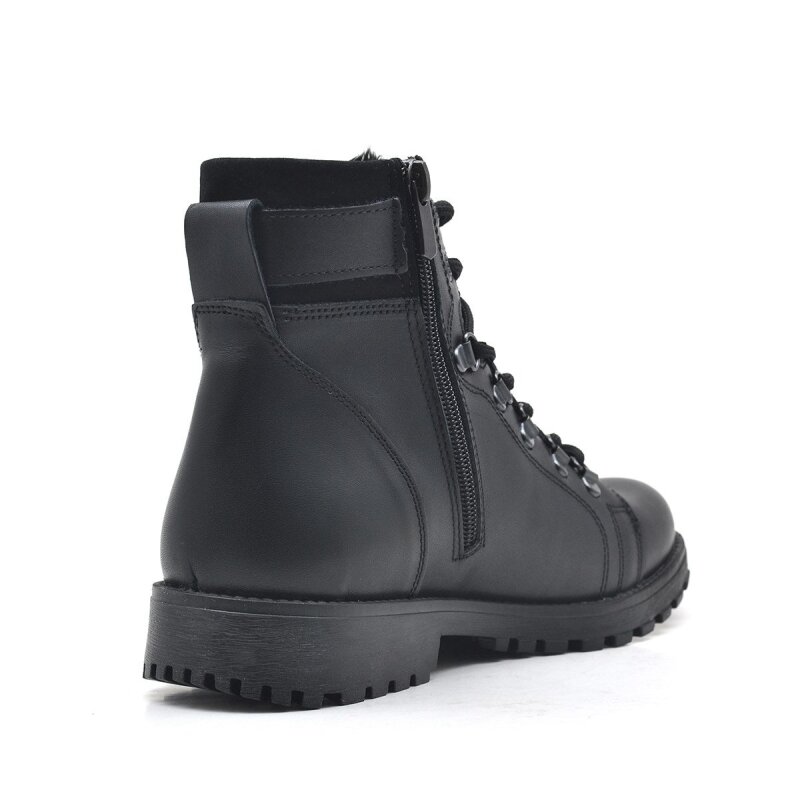 حذاء أطفال راكر بلاس غريفون من الجلد الطبيعي بسحاب أسود - 3