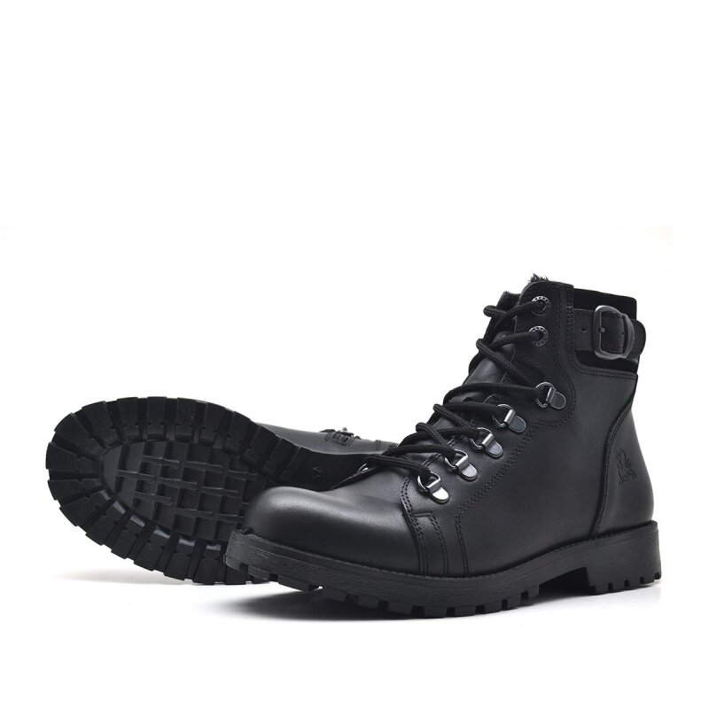 حذاء أطفال راكر بلاس غريفون من الجلد الطبيعي بسحاب أسود - 5