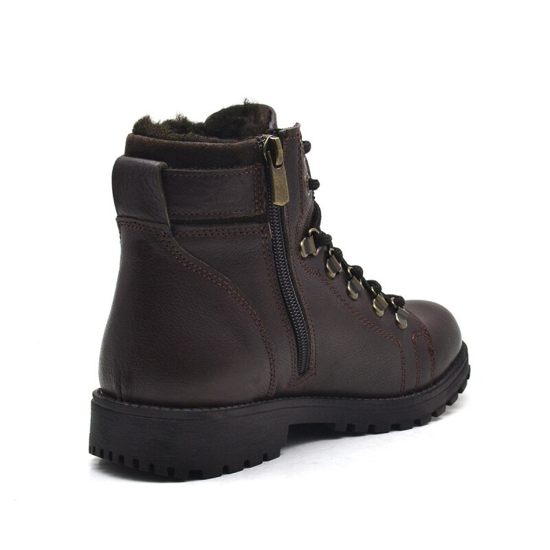 حذاء شتوي للأطفال من راكر بلاس غريفون مصنوع من الجلد الطبيعي بسحاب - 3