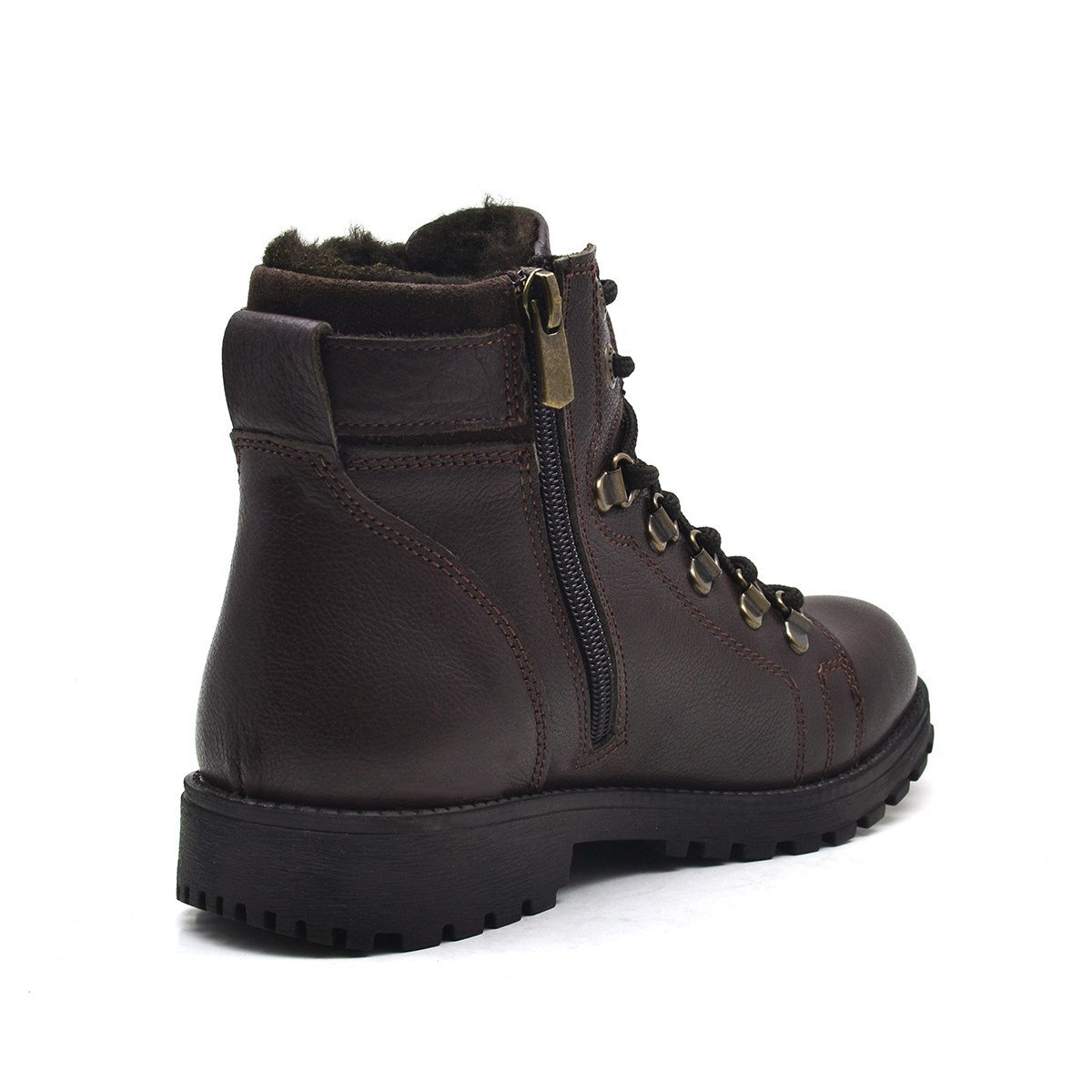 حذاء شتوي للأطفال من راكر بلاس غريفون مصنوع من الجلد الطبيعي بسحاب - 3