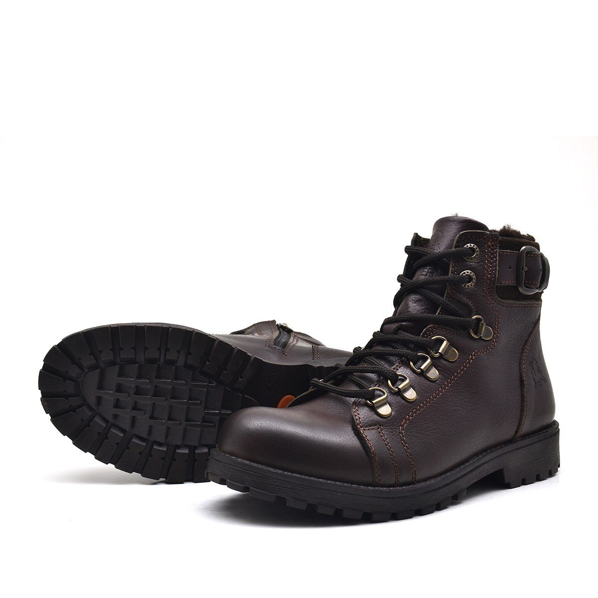 حذاء شتوي للأطفال من راكر بلاس غريفون مصنوع من الجلد الطبيعي بسحاب - 5