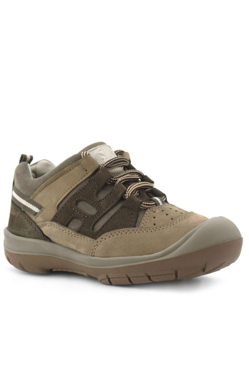 Rakerplus Hakiki Deri Vizon Kahverengi Bağcıklı Çocuk Outdoor Ayakkabı - 2