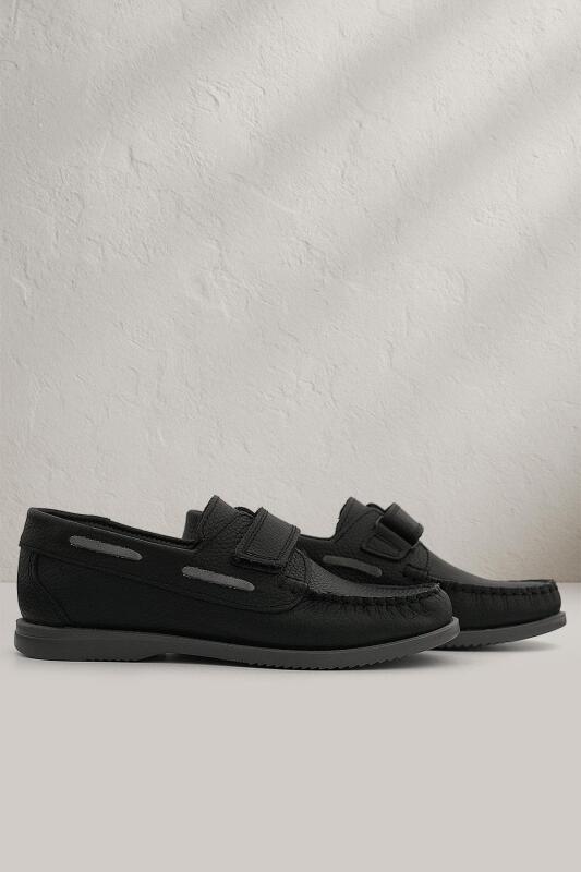 Rakerplus Simurg Genuine Leather Black Boys' Shoes - Rakerplus