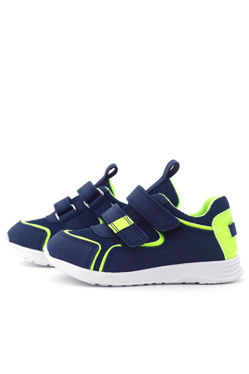 Rakerplus Lacivert Sarı Cırt Cırtlı Erkek Çocuk Spor Ayakkabı - 6