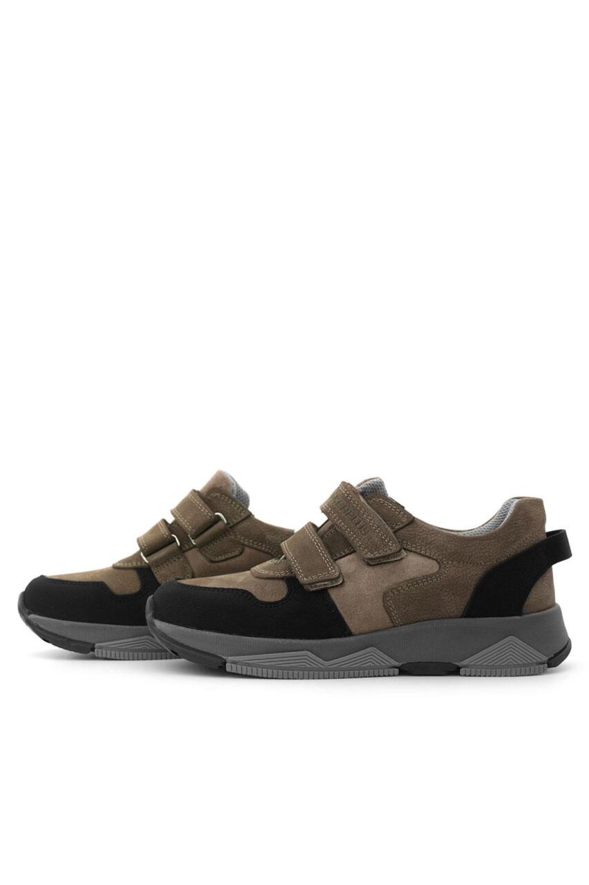 Rakerplus Hakiki Deri Kahverengi Siyah Çocuk Sneakers Spor Ayakkabı - 6