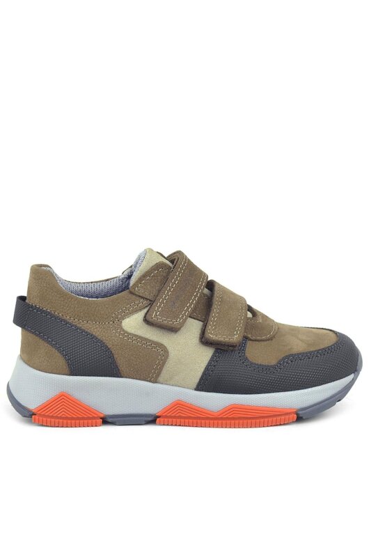 حذاء رياضي للأطفال من راكر بلس مصنوع من الجلد الطبيعي باللون البني - 3