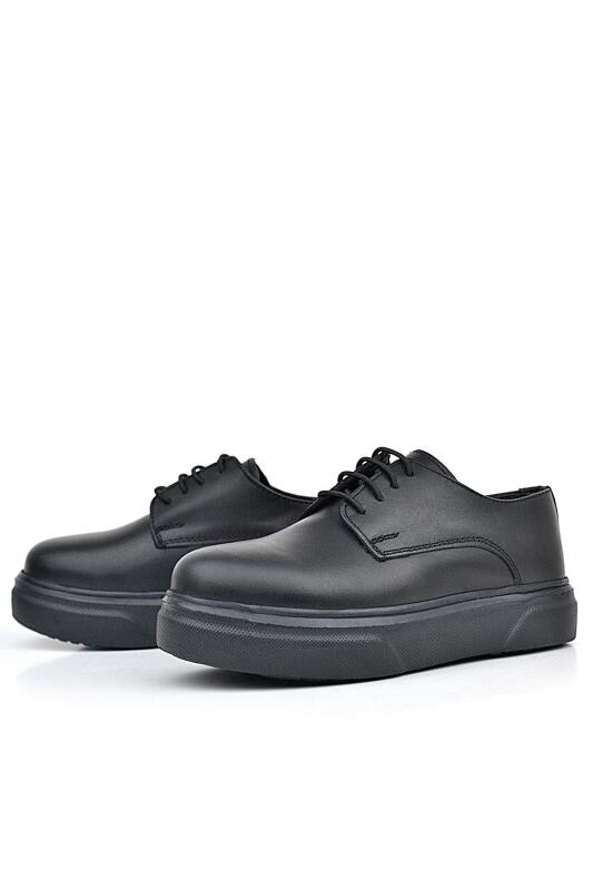 حذاء كلاسيكي للأطفال من راكر بلاس ديربي، مصنوع من الجلد الطبيعي باللون الأسود غير اللامع، ذو نعل عالٍ - 5