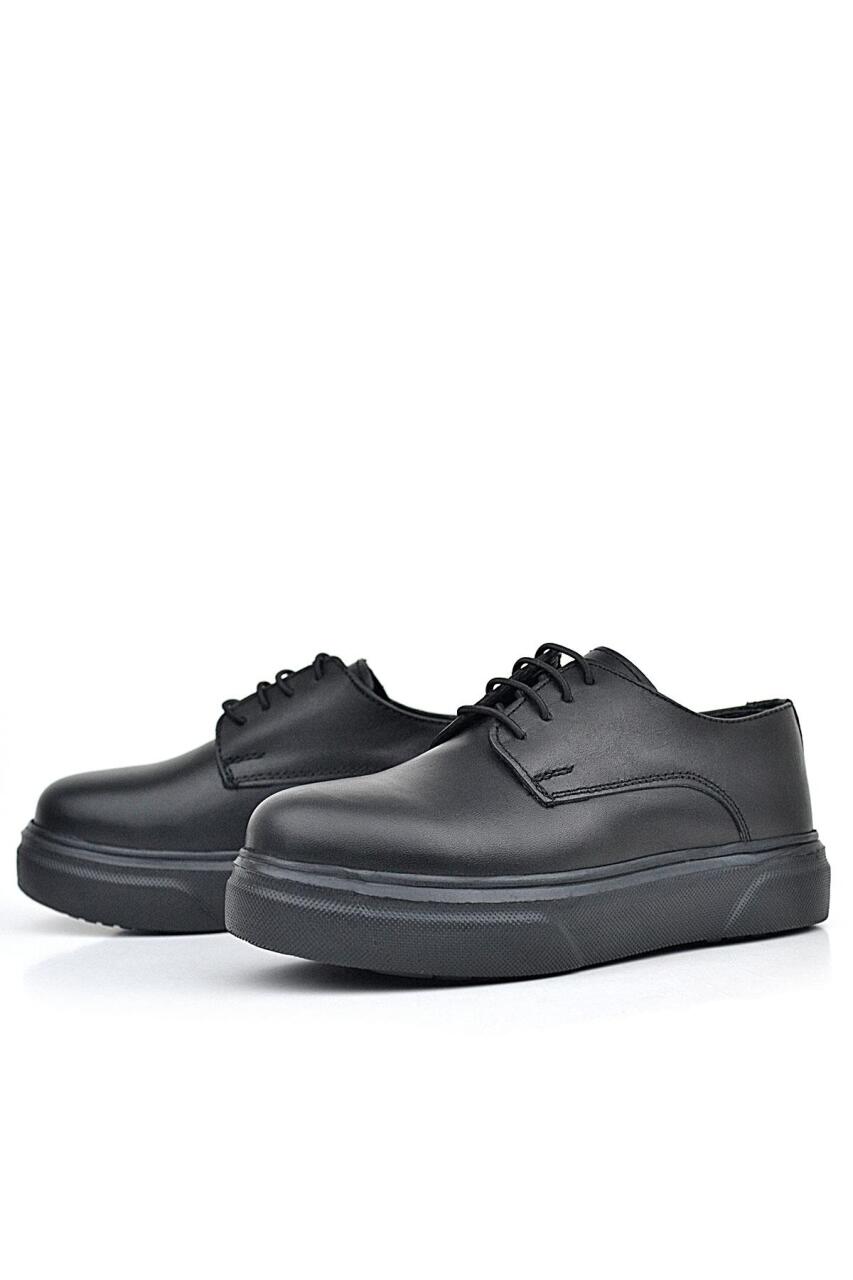 حذاء كلاسيكي للأطفال من راكر بلاس ديربي، مصنوع من الجلد الطبيعي باللون الأسود غير اللامع، ذو نعل عالٍ - 5