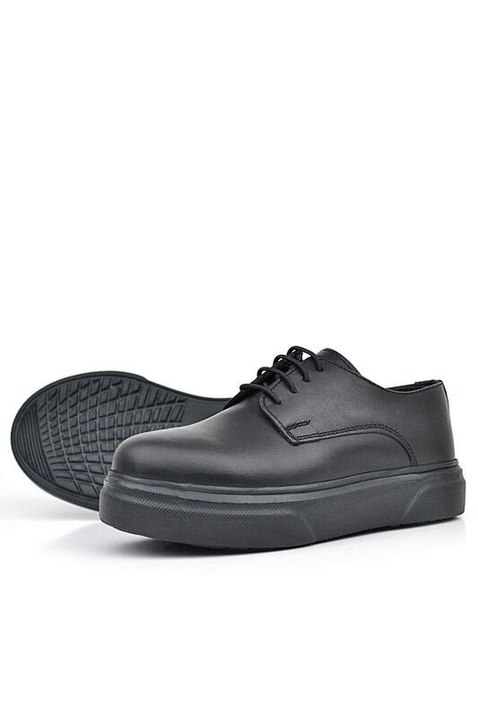 حذاء كلاسيكي للأطفال من راكر بلاس ديربي، مصنوع من الجلد الطبيعي باللون الأسود غير اللامع، ذو نعل عالٍ - 6