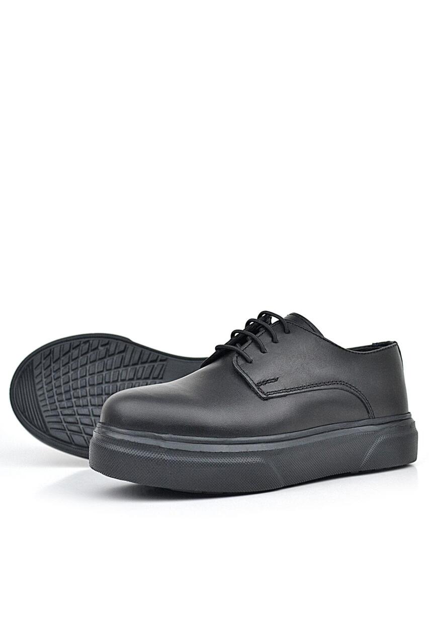 حذاء كلاسيكي للأطفال من راكر بلاس ديربي، مصنوع من الجلد الطبيعي باللون الأسود غير اللامع، ذو نعل عالٍ - 6